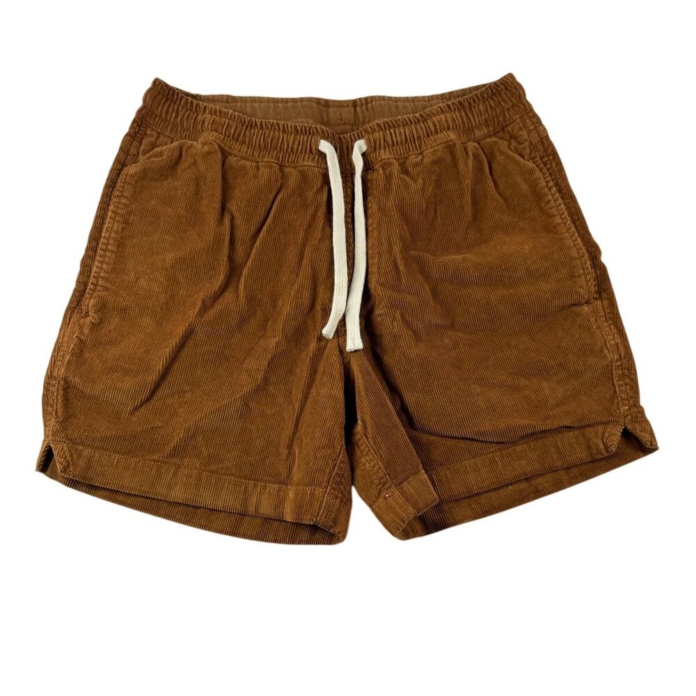 Bearbottom Corduroy Easy Short Mens S Dark Clay Cotton Blend Stretch Loungewear